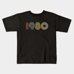 1980 Birth Year Retro Style Kids T-Shirt